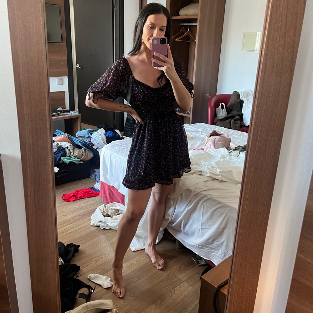 Floral and lace dress